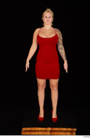  Jarushka Ross dressed red dress red high heels standing whole body 0001.jpg
